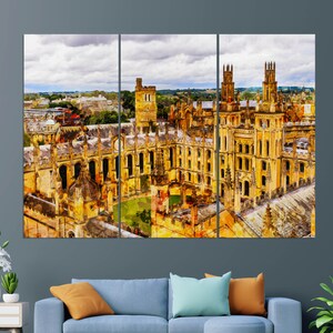 Oxford Canvas Print, Oxford Painting, Oxford Wall Art, UK Canvas Art, England Wall Art