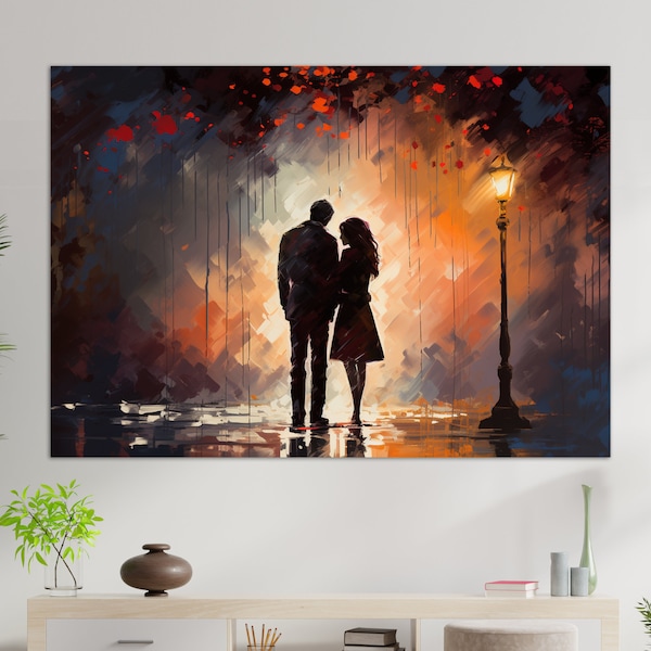 Couples Romantic Canvas Wall Art Etsy