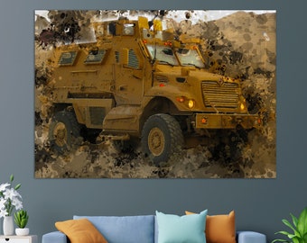 MaxxPro Canvas Print, Military Vehicle Canvas Print, Military Wall Art, Military Gift