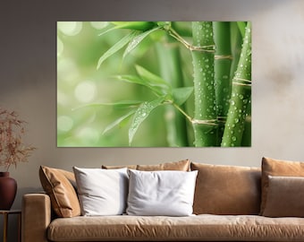 Bamboo Canvas Print, Bamboo Wall Art, Bamboo Painting,Bamboo  Print, Forest Canvas Art
