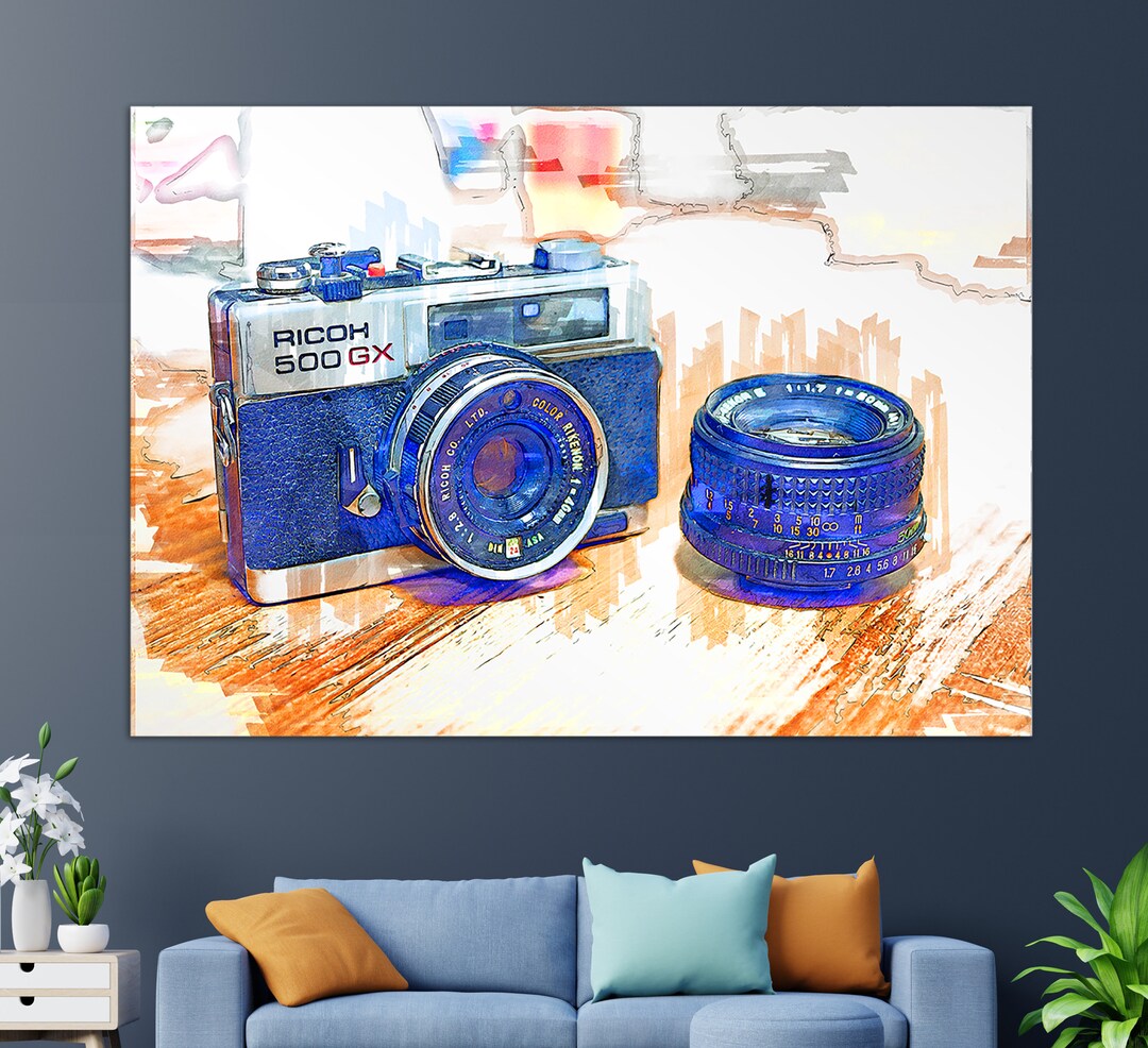 Vintage Camera Canvas Print Photographer Wall Art Etsy