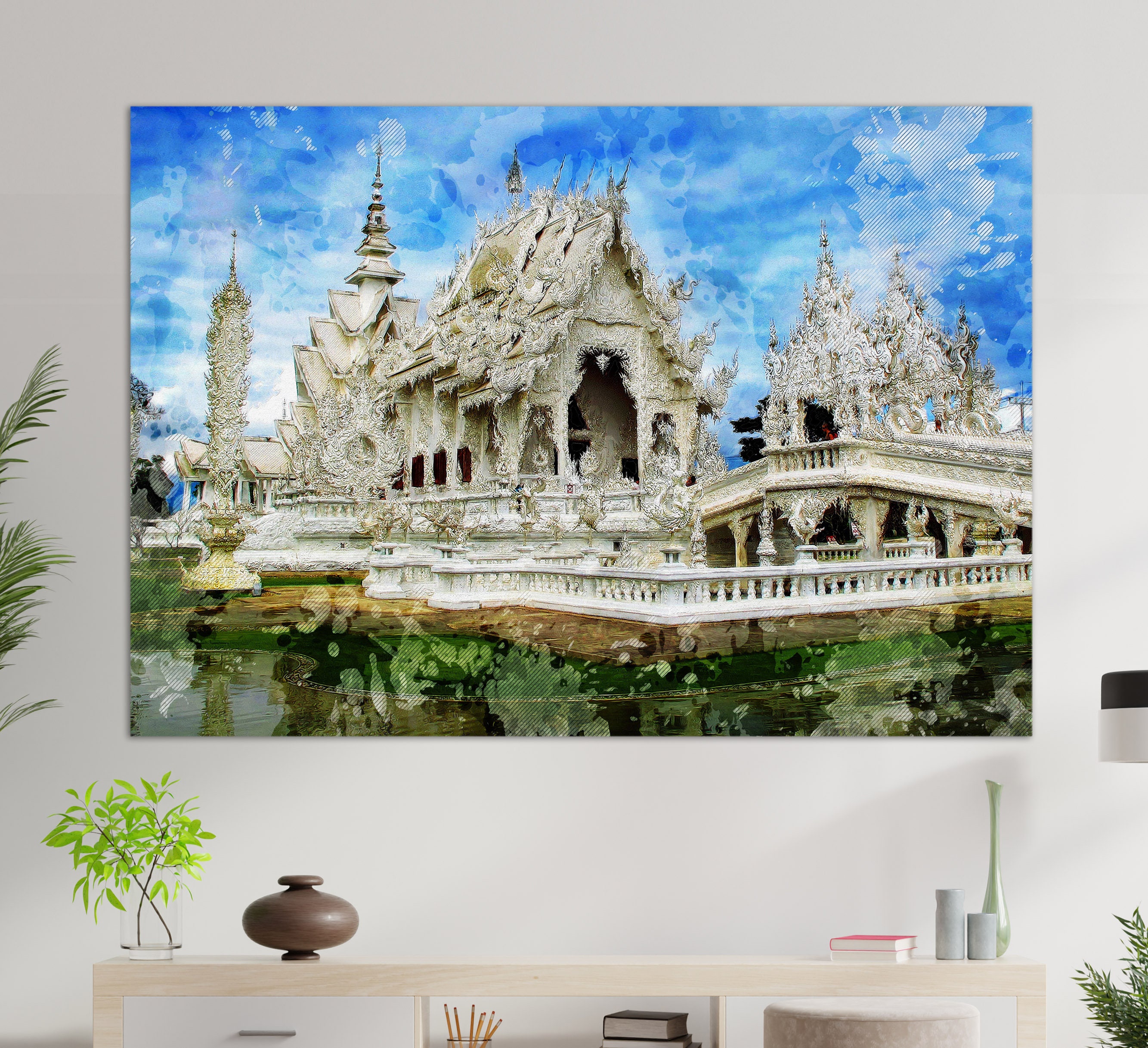 Wat Rong Khun - White Temple, Chiang Rai, Thailand Canvas Print