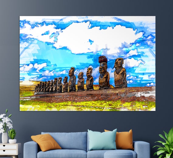 Moai Wall Art 