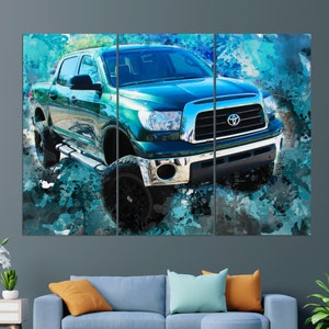 Toyota Tundra Canvas Print, Toyota Tundra Painting, Abstract Toyota Wall Art, Toyota Fan Gift