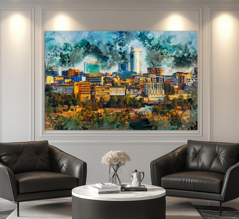 Java House Paintings Rwanda Rwanda Wall Art, Kigali Canvas Print, Kigali Painting, Rwanda Canvas ...