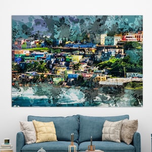 Puerto Rico Wall Art, San Juan Canvas Print, San Juan Painting, San Juan Wall Art