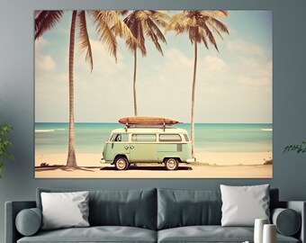 Retro Cancun Wall Art, Vintage Cancun Canvas Print, Mexico Canvas Art, Cancun Painting