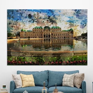 Vienna Canvas Print, Belvedere Palace Painting, Vienna Wall Art
