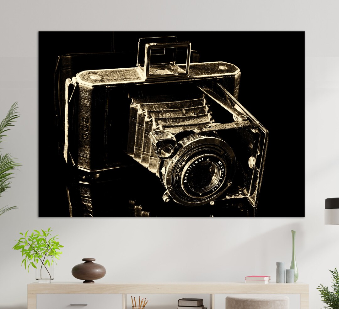 Vintage Camera Canvas Print, Photography Wall Art, Photographer Gift