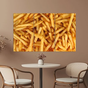 French Fries Canvas Print, Food Canvas Art, Kitchen Wall Art