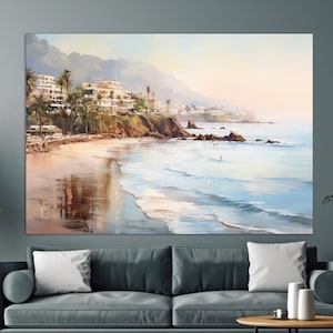 Scenic Tenerife Coast Painting, Tenerife Canvas Print, Canary Islands Wall Art, Tenerife Painting, Tenerife Wall Art, Spain Canvas Art