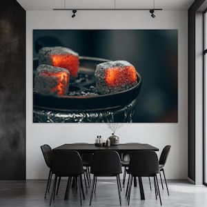 Hookah Canvas Print, Hookah Bar Wall Decor, Hookah Wall Art