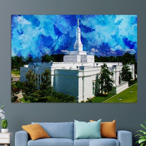 Birmingham Alabama Temple in Gardendale, The Church of Jesus Christ of Latter-day Saints in Gardendale Canvas Print