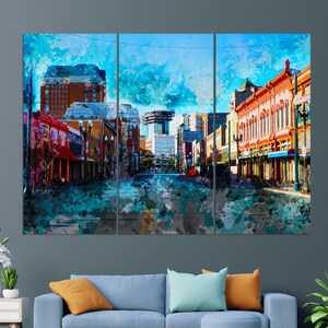El Paso Canvas Print, El Paso Skyline, Abstract El Paso Painting, El Paso Wall Art