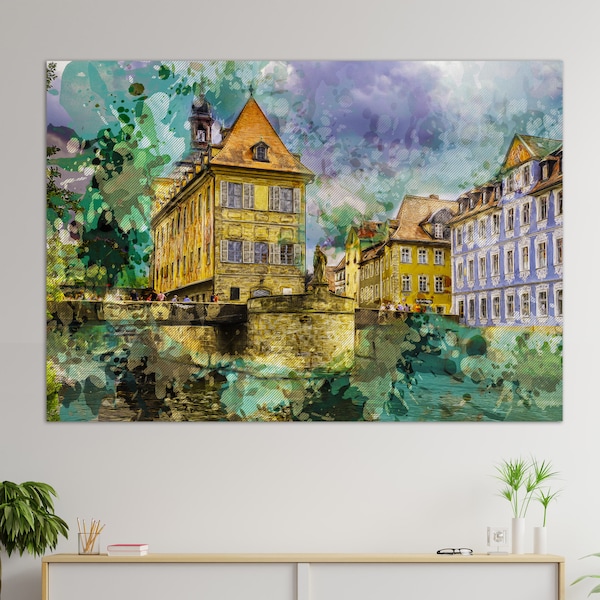 Bamberg Canvas Print, Bamberg Painting, Bamberg Wall Art, Germany Canvas Art