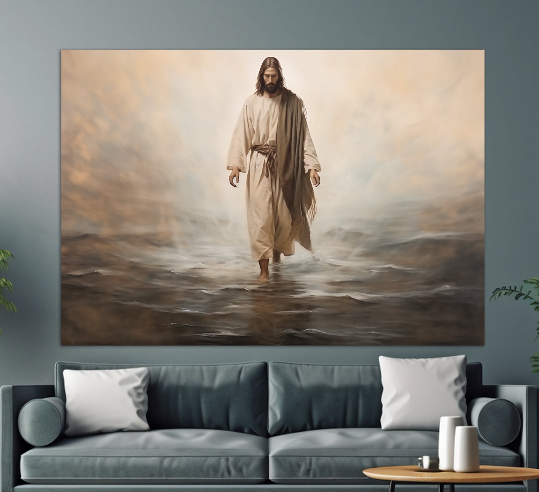 Jesus Christ Walking on the Water Canvas Print, Jesus Christ Painting ...