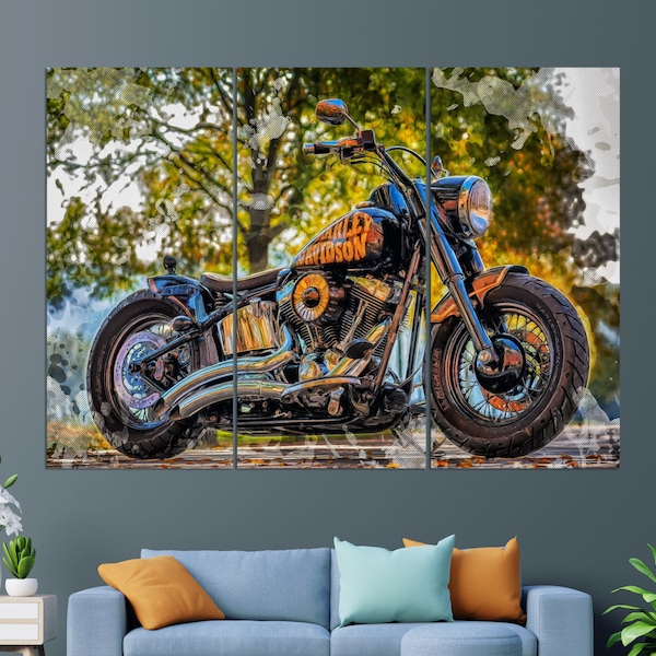 Motorcycle Painting Etsy