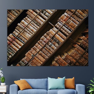 Books Canvas Art, Library Canvas Print, Bookshelves Canvas Print, Librarian Gift