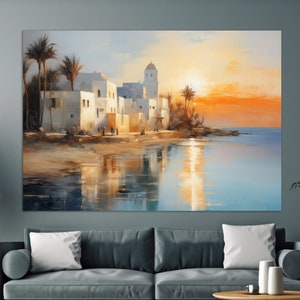 Arte da parede da Tunísia, impressão em tela da Tunísia, pintura da Tunísia, impressão da Tunísia