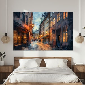 Oslo Wall Art, Oslo Canvas Print, Abstract Norway Painting, Oslo Print, Oslo Skyline Canvas Print