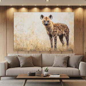 Hyena Canvas Print, Hyena Wall Art, Abstract Hyena Painting, Hyena Poster