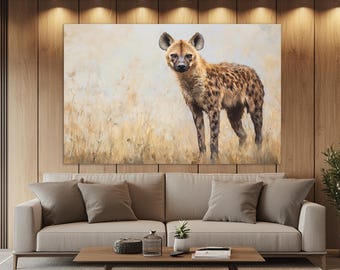 Hyena Canvas Print, Hyena Wall Art, Abstract Hyena Painting, Hyena Poster