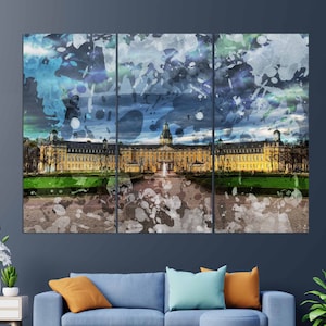 Karlsruhe Palace Canvas Print, Karlsruhe Wall Art, Karlsruhe Painting, Germany Canvas Art