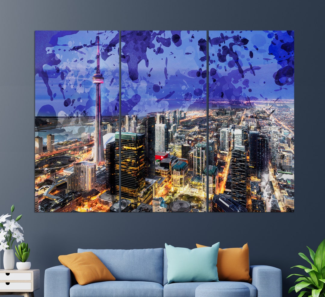 Toronto Canvas Print, Toronto Painting, Toronto Skyline, Toronto Wall
