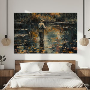 Fishing Canvas Print, Fishing Painting, Fishing Wall Art, Fisherman Gift, Fishing Print, Fishing Wall Decor