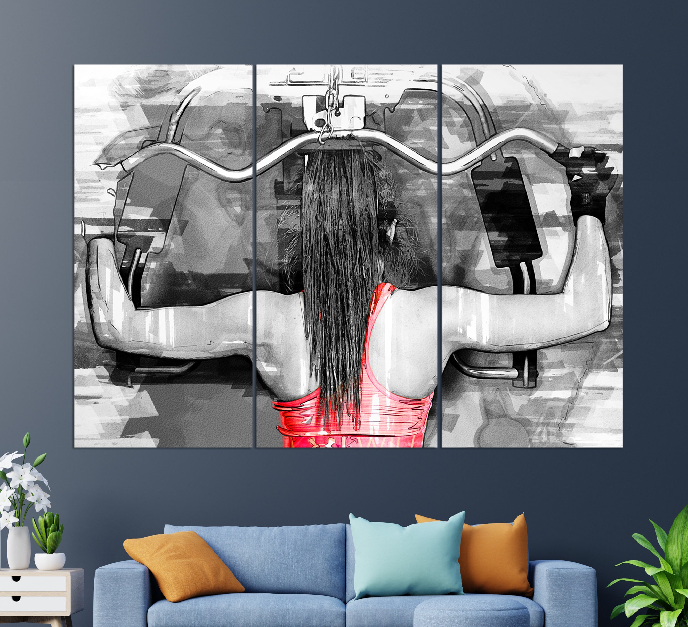 Athletic Beauty Canvas Art - qjhjgkt