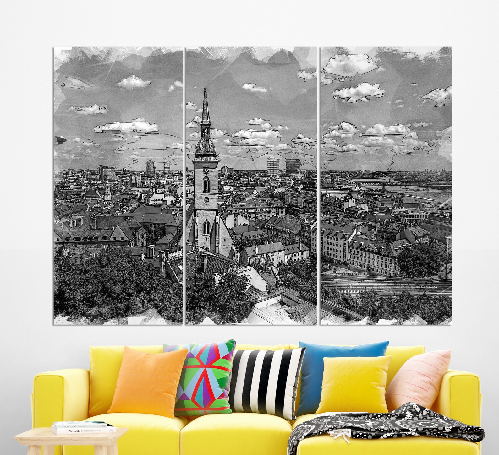 Bratislava Skyline Bratislava Canvas Print Bratislava Etsy