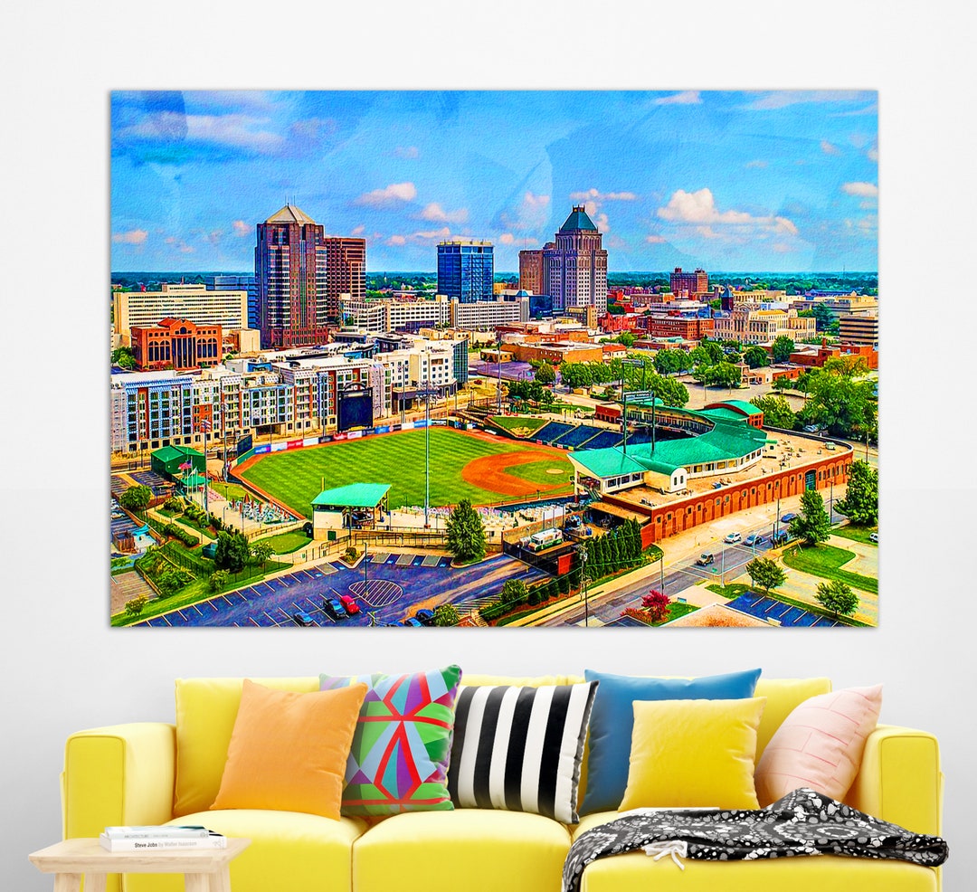 Greensboro Skyline, Greensboro Wall Art, Greensboro Canvas Print
