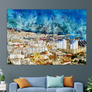 Algeria Wall Art, Algiers Canvas Print, Algeria Painting, Algeria Canvas Art