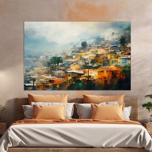 Impressão em tela de Tegucigalpa, pintura de Tegucigalpa, arte de parede de Honduras, arte em tela de Honduras