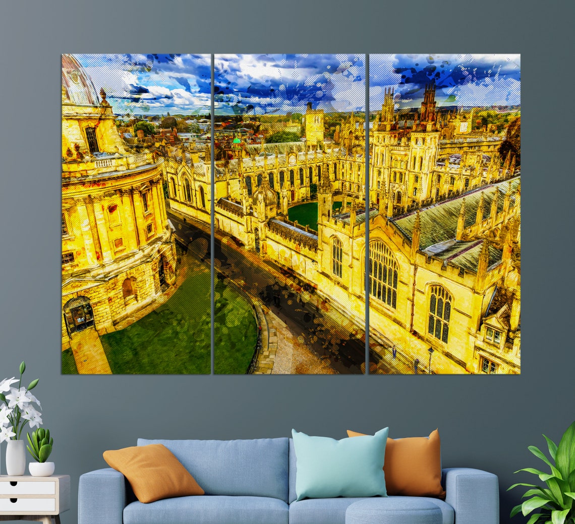 Oxford Wall Art Oxford Canvas Print Oxford Painting UK Etsy