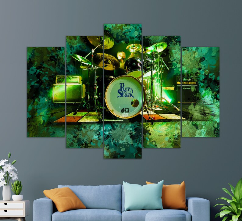 Drummer Gift Abstract Drums Canvas Print Drums Wall Art Etsy