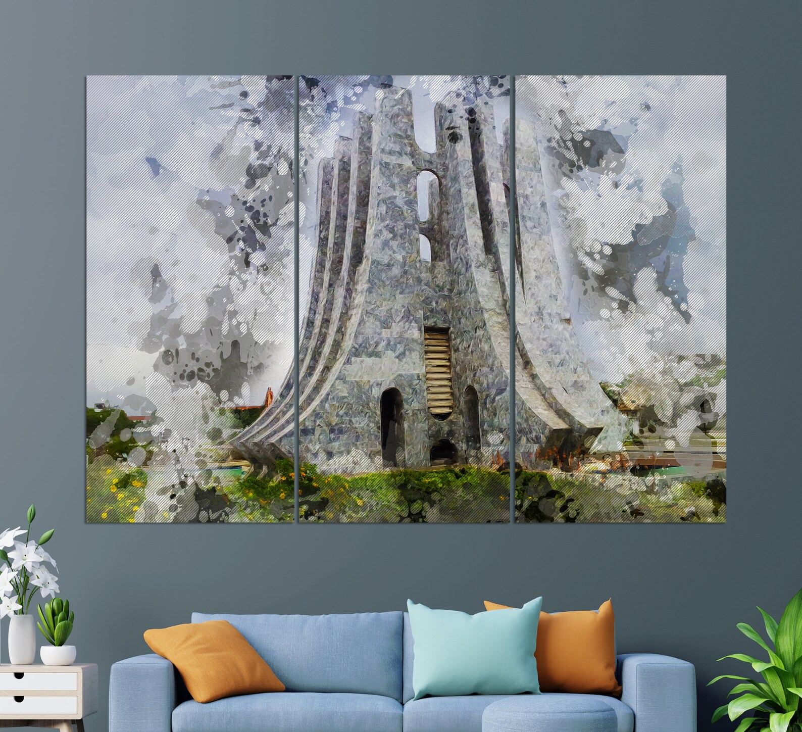 Ghana Wall Art Accra Canvas Print Ghana Painting Ghana Etsy