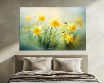 水仙の花の水彩画プリント | 水仙のアートプリント | 水仙の絵画