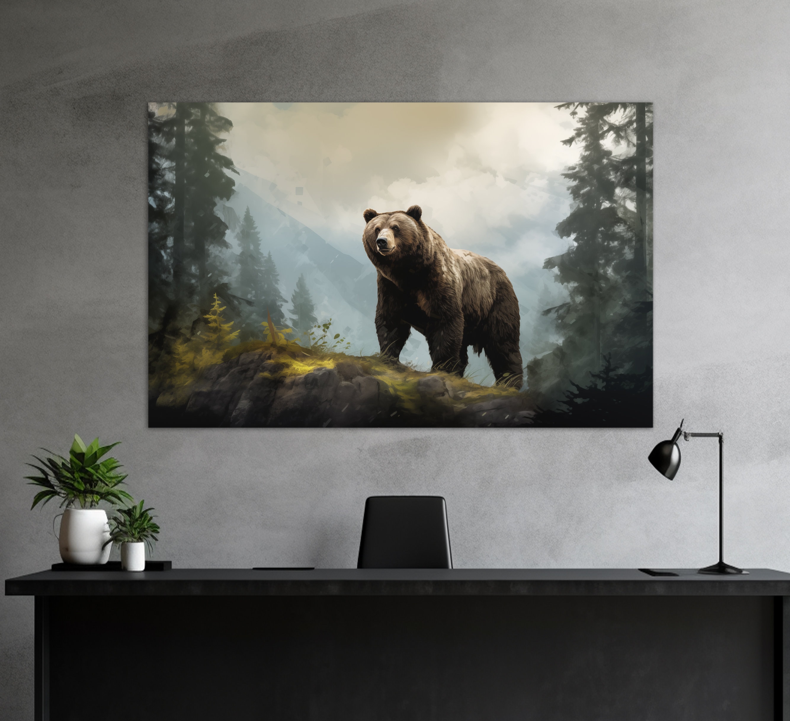 Green Forest Toile – Paysage Forêt Brumeuse | CA