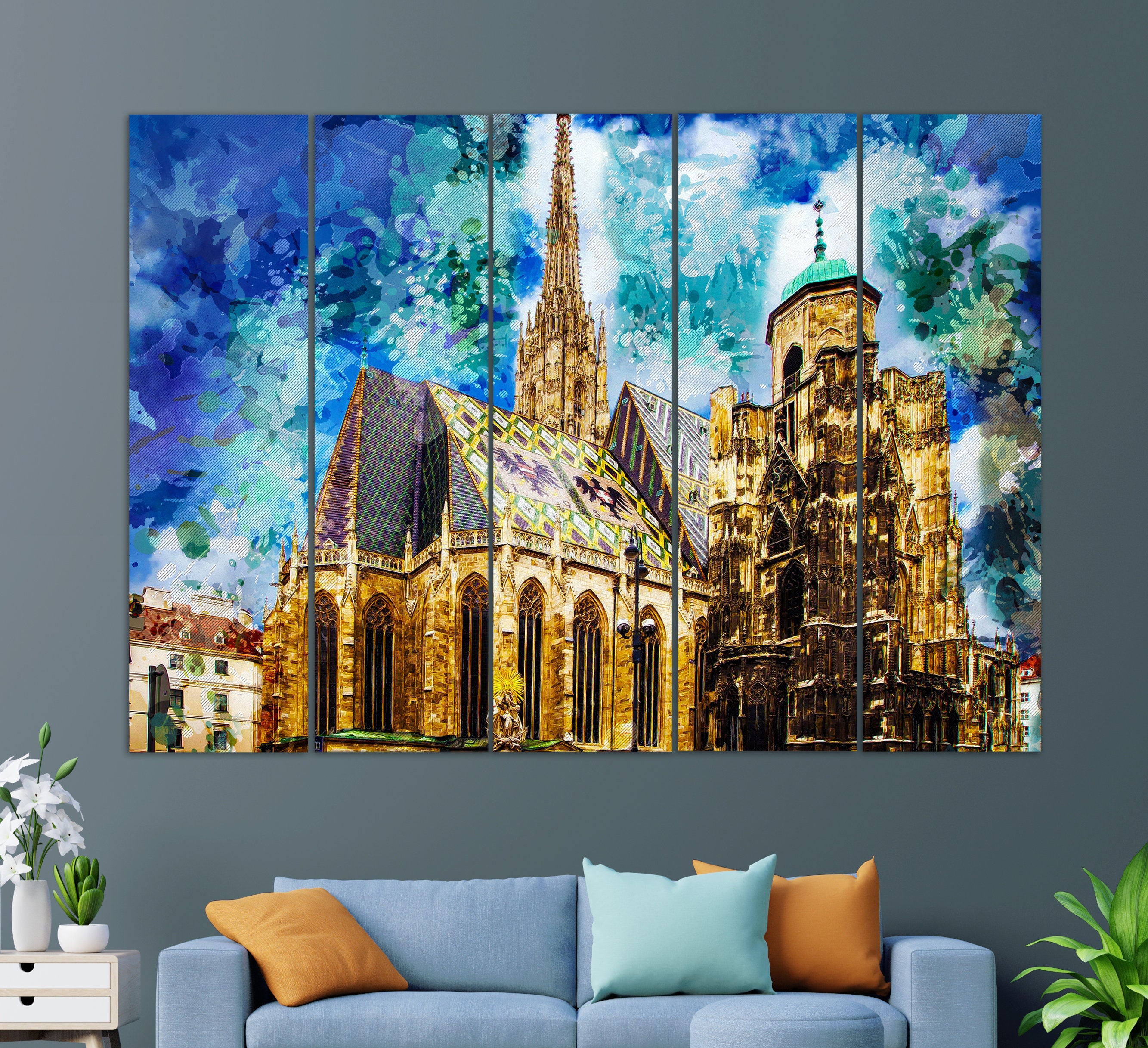 St. Stephen's Cathedral in Vienna Canvas Print Abstract - Etsy