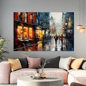 Dublin Painting, Dublin Street Canvas Print, Dublin Wall Art, Ireland Wall Art