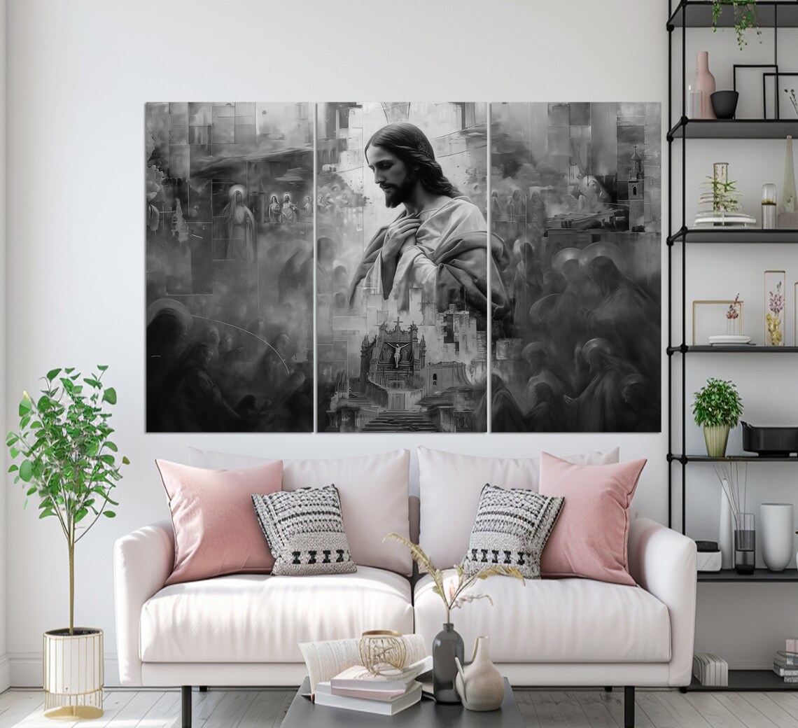 Jesus Christ Canvas Print, Jesus Christ Painting, Religious Wall Art ...