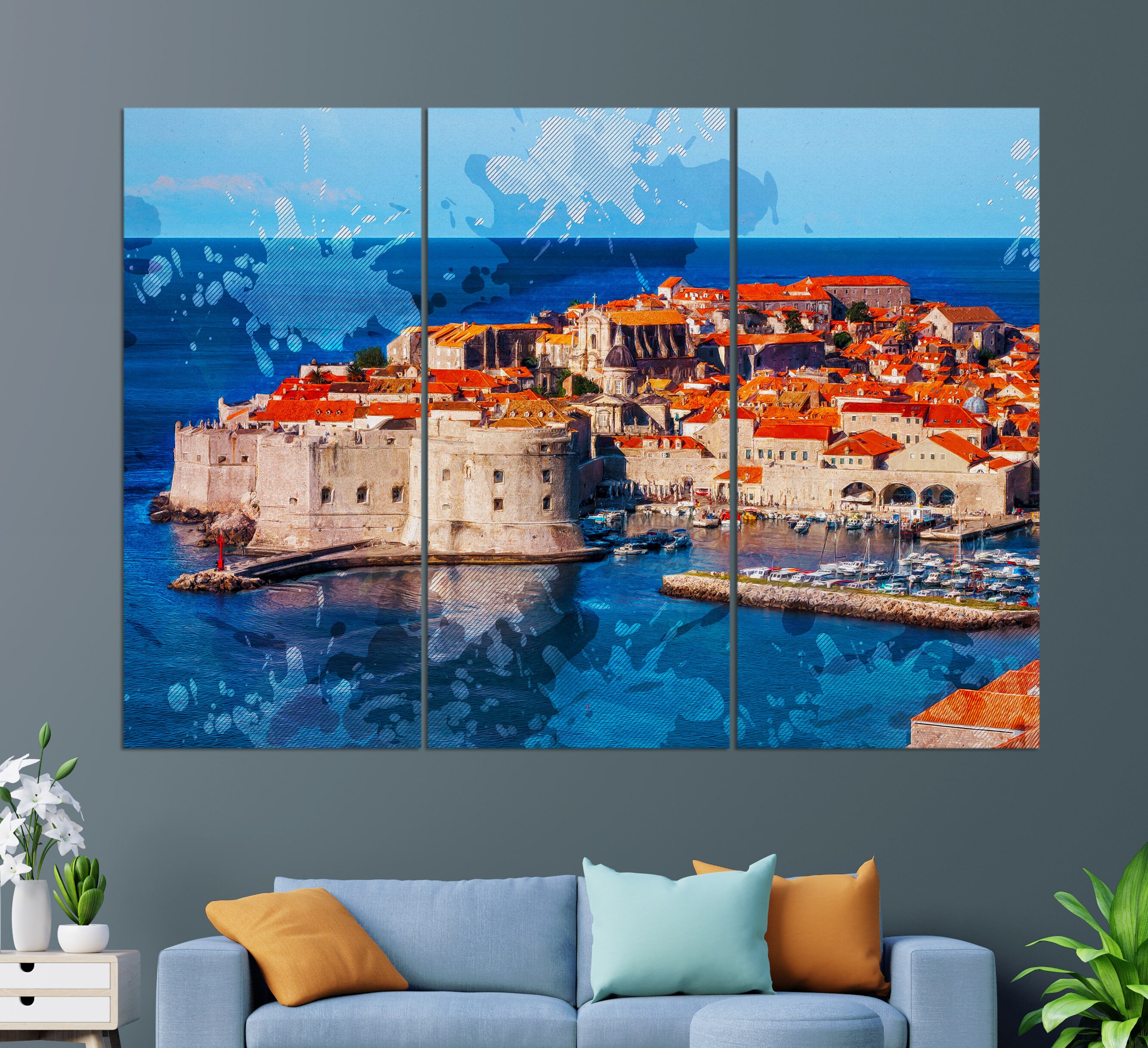 Buy Dubrovnik Canvas Print Dubrovnik Painting Dubrovnik Wall Online in