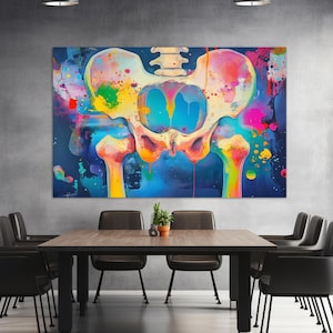 Abstraktes Becken Leinwanddruck, Orthopädische Wandkunst, Anatomie des Beckens Wandkunst, Orthopäde Geschenk, Chiropraktor Geschenk, Anatomie Wandkunst