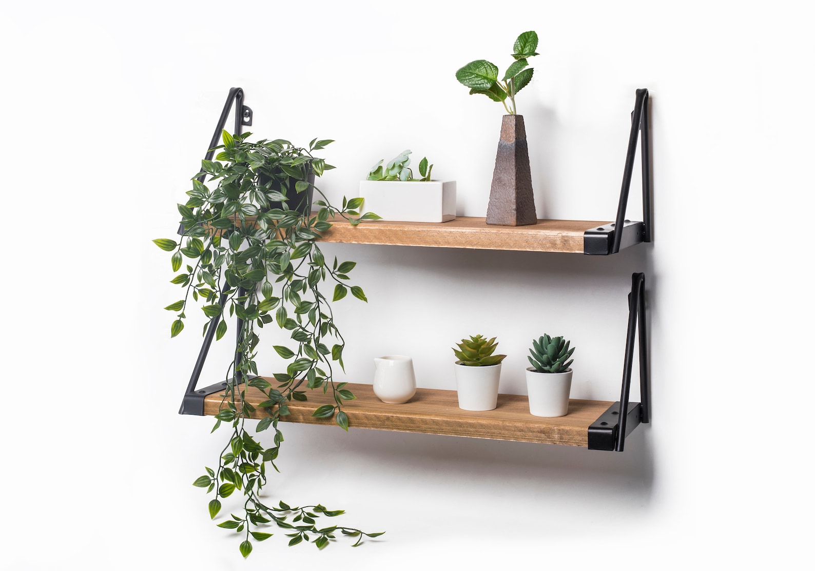 hanging wooden bookshelf
