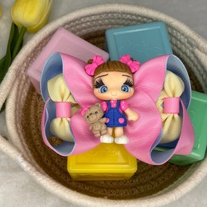 COLORFUL HAIR BOW | Brown Hair Cute Doll Hair bow | Big Hair Bow