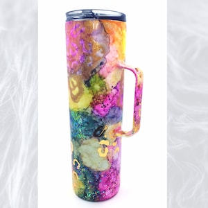 Alcohol Ink Tumbler, Animal Print Tumbler