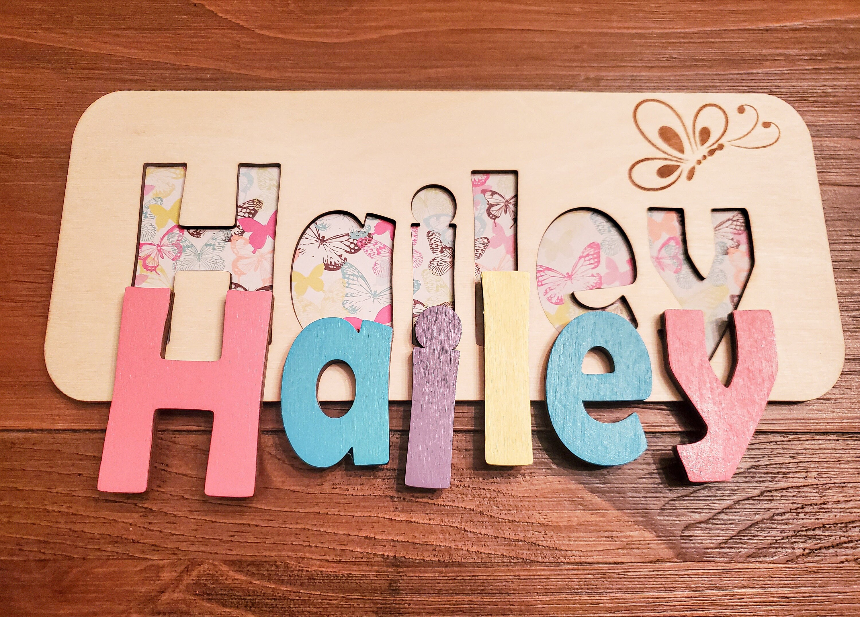 Wooden personalized name puzzle for babies toddlers wooden etsy