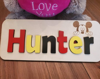 Wooden Personalized Name Puzzle for Babies/toddlers Wooden Name Puzzle Name Puzzle Baby Toddler Custom Name Puzzle Kids Name Puzzle