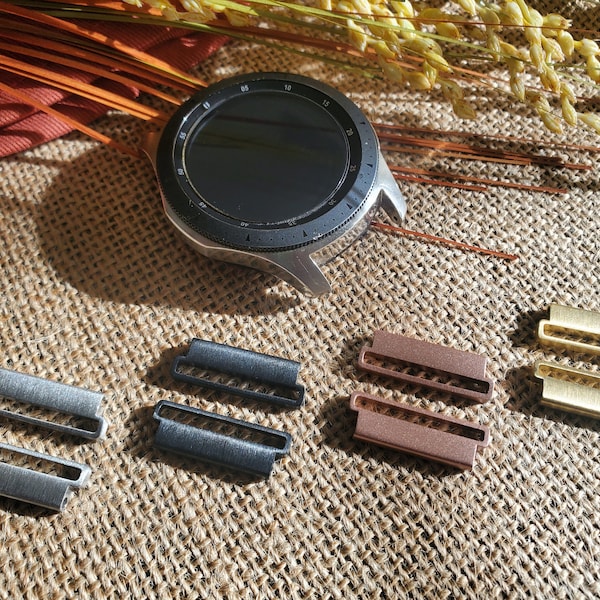 Samsung Galaxy Watch and Active Connector Adapter 42mm 46mm Stainless Steel, Paracord, Elastic Band 20mm and 22mm